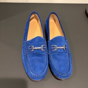 Bally Women's Vibrant Blue Suede Loafers